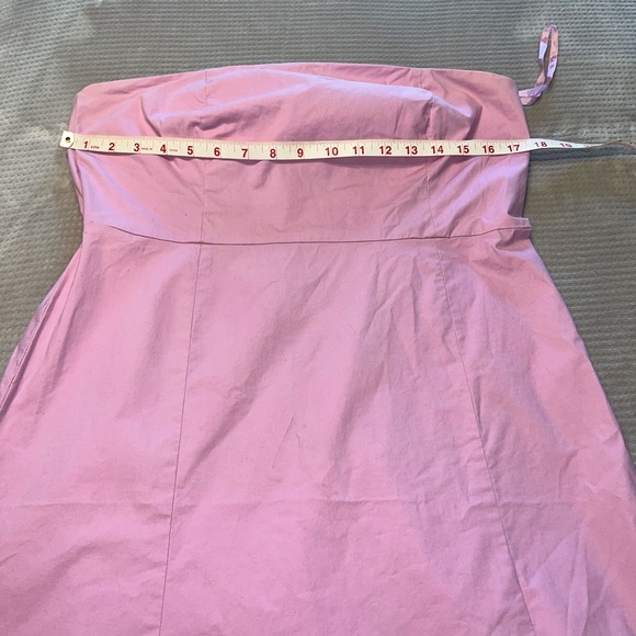 GAP Strapless Pink A-Line Dress | Size 14 | Stretch Cotton Sundress - Picture 7 of 8